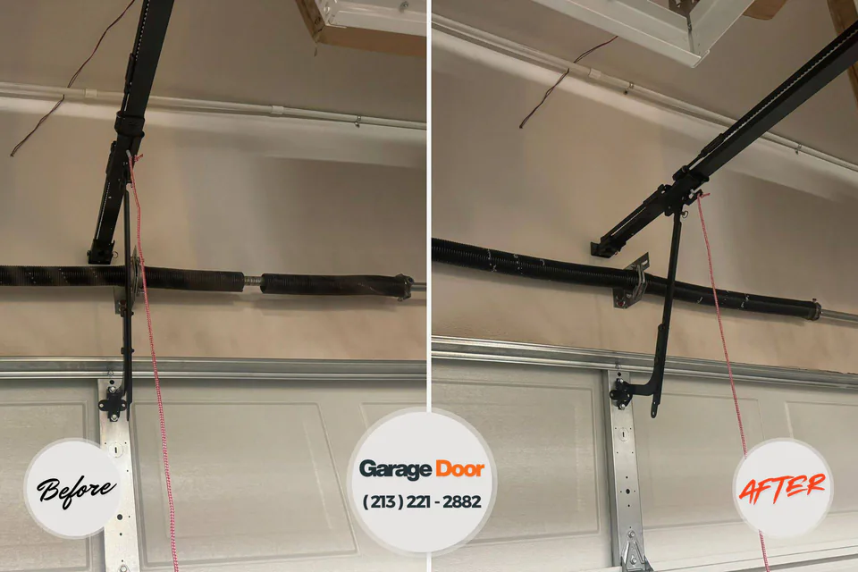 Before and after: garage door repair Clinton, KY